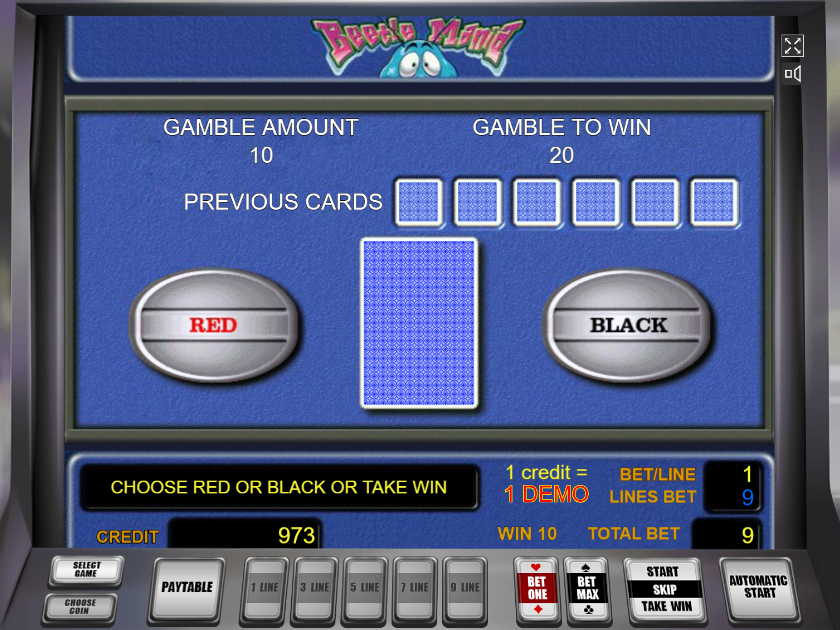 Риск раунд в игровом аппарате Жуки от Novomatic