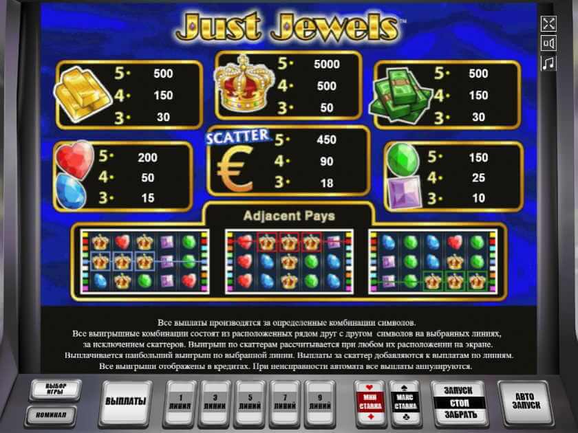 Символы автомата Бриллианты Играть в Алмазы онлайн